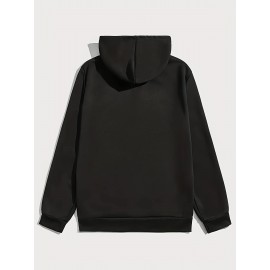 I Love My Girl Friend Print Hoodie, Cool Hoodies For Men, Men's Casual Graphic Design Pullover Hooded Sweatshirt With Kangaroo Pocket Streetwear For Winter Fall, As Gifts