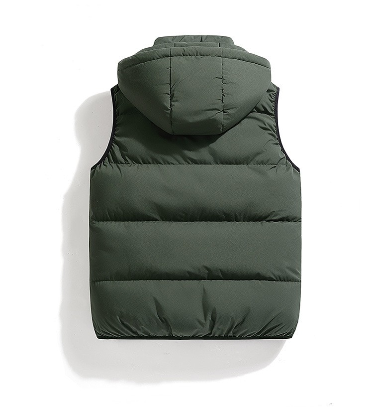 mens cotton hooded puffer vest best sellers details 1