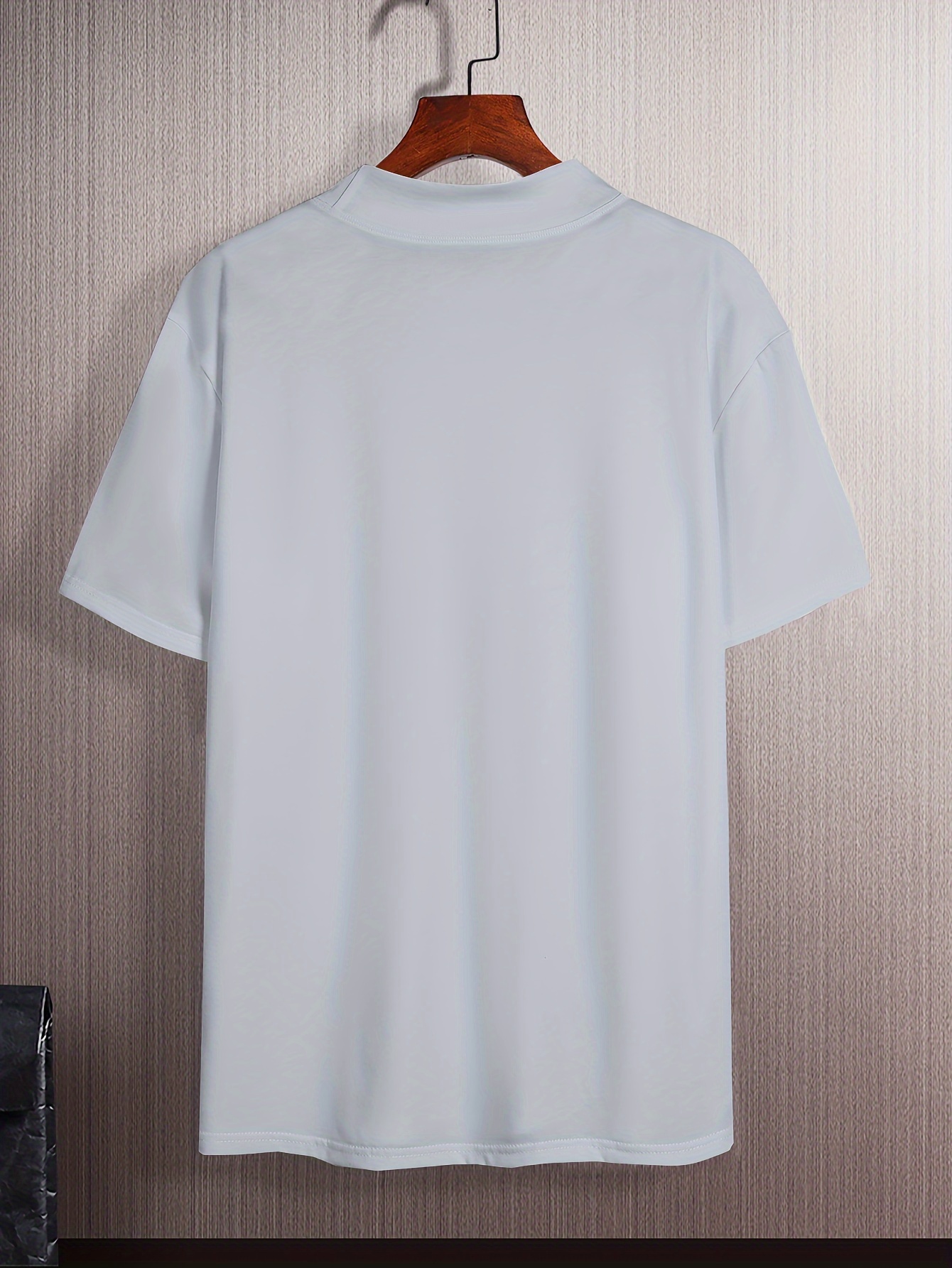 mens high neck stretch elegant t shirt details 21