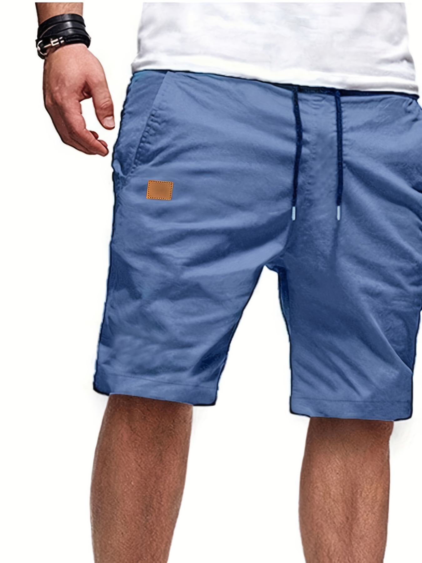 mens casual cargo shorts drawstring beach golf shorts for summer outdoor activities details 14