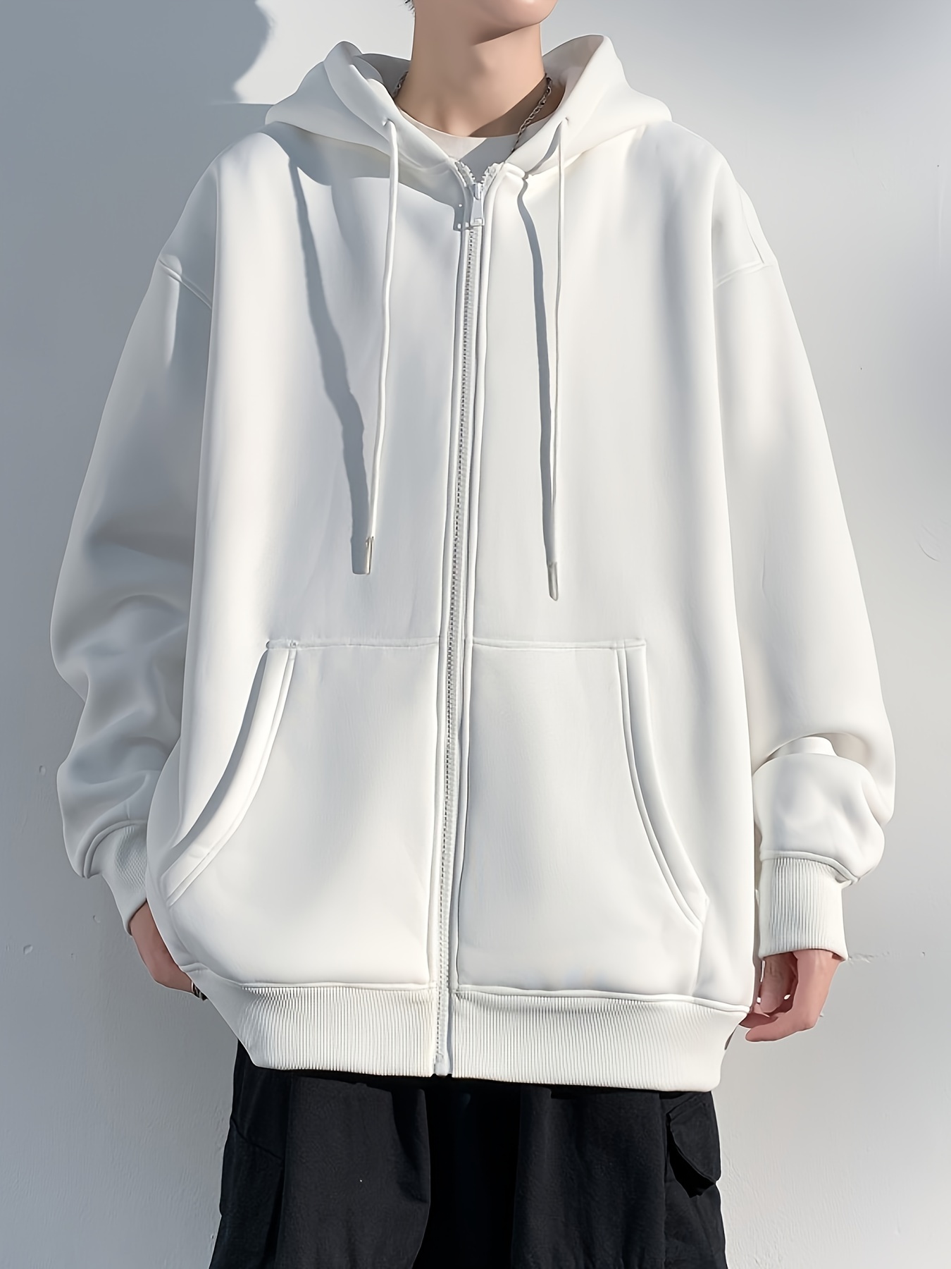 hooded coat, mens hooded jacket casual long sleeve hoodies with zipper gym sports hooded coat for spring fall details 38