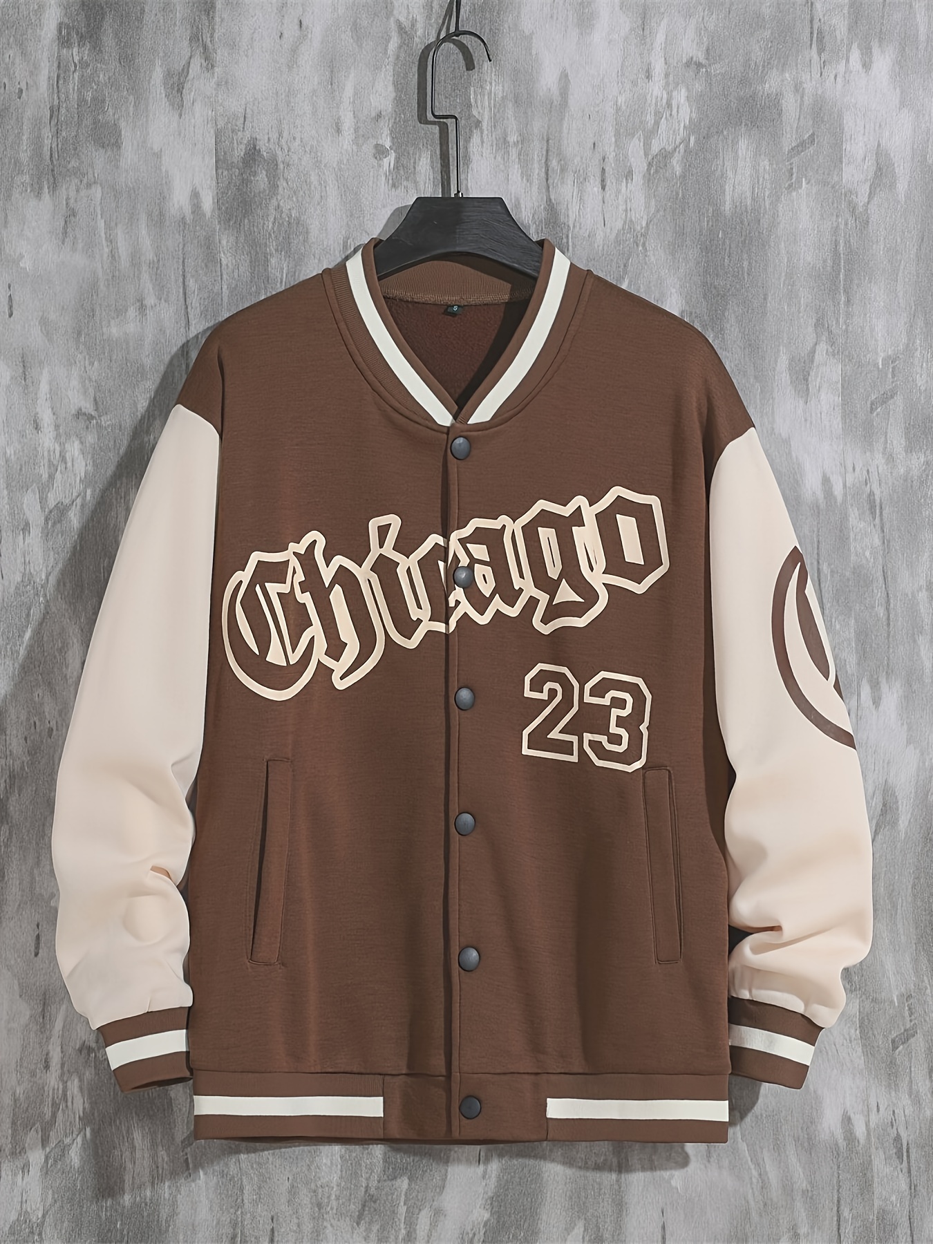 fashion trend loose casual baseball uniform jacket, spring and autumn street mens fashion trend loose casual baseball uniform jacket suitable for outdoor and dating details 20