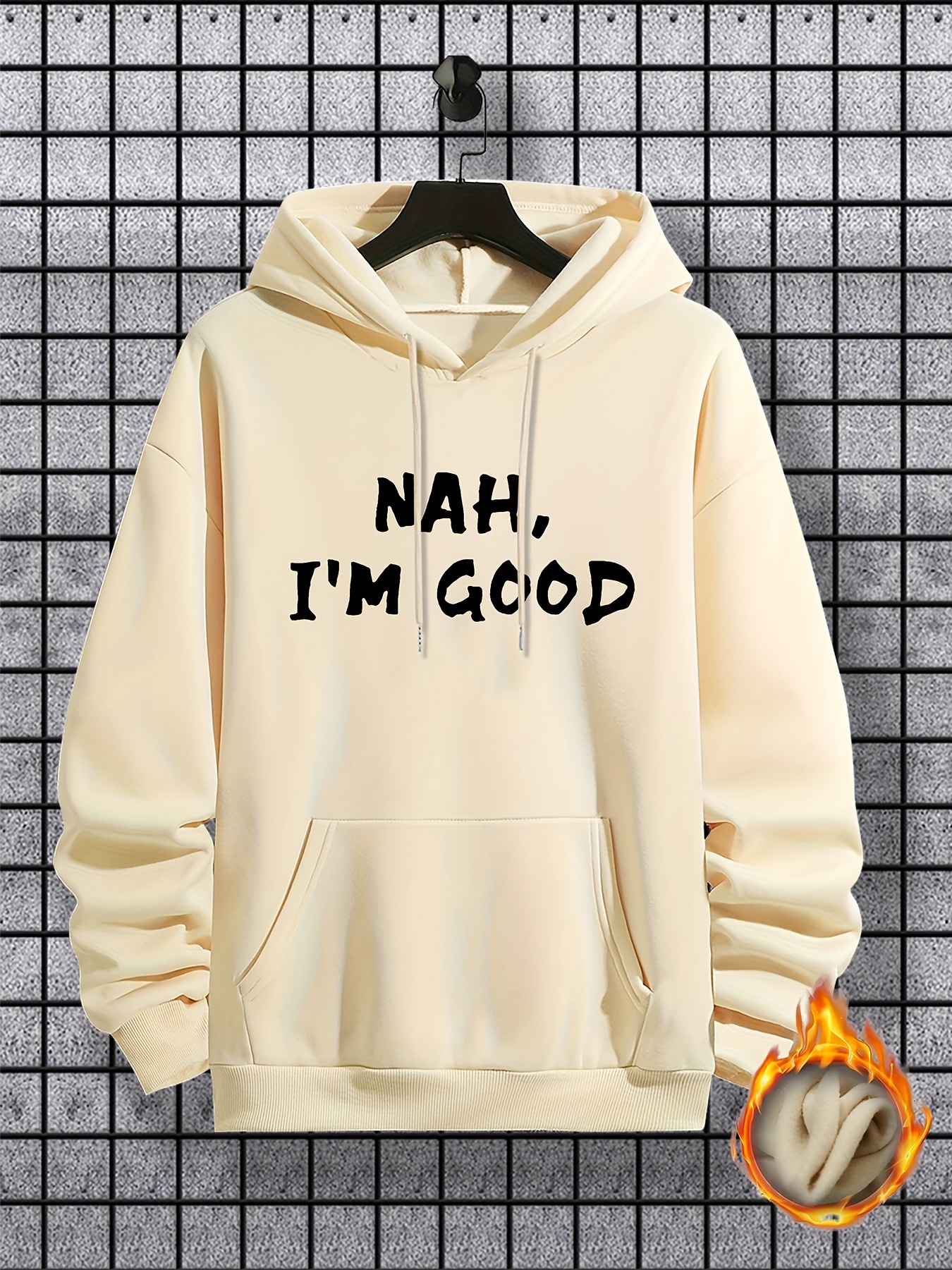 im good print hoodie cool hoodies for men mens casual graphic design pullover hooded sweatshirt with kangaroo pocket streetwear for winter fall as gifts details 0