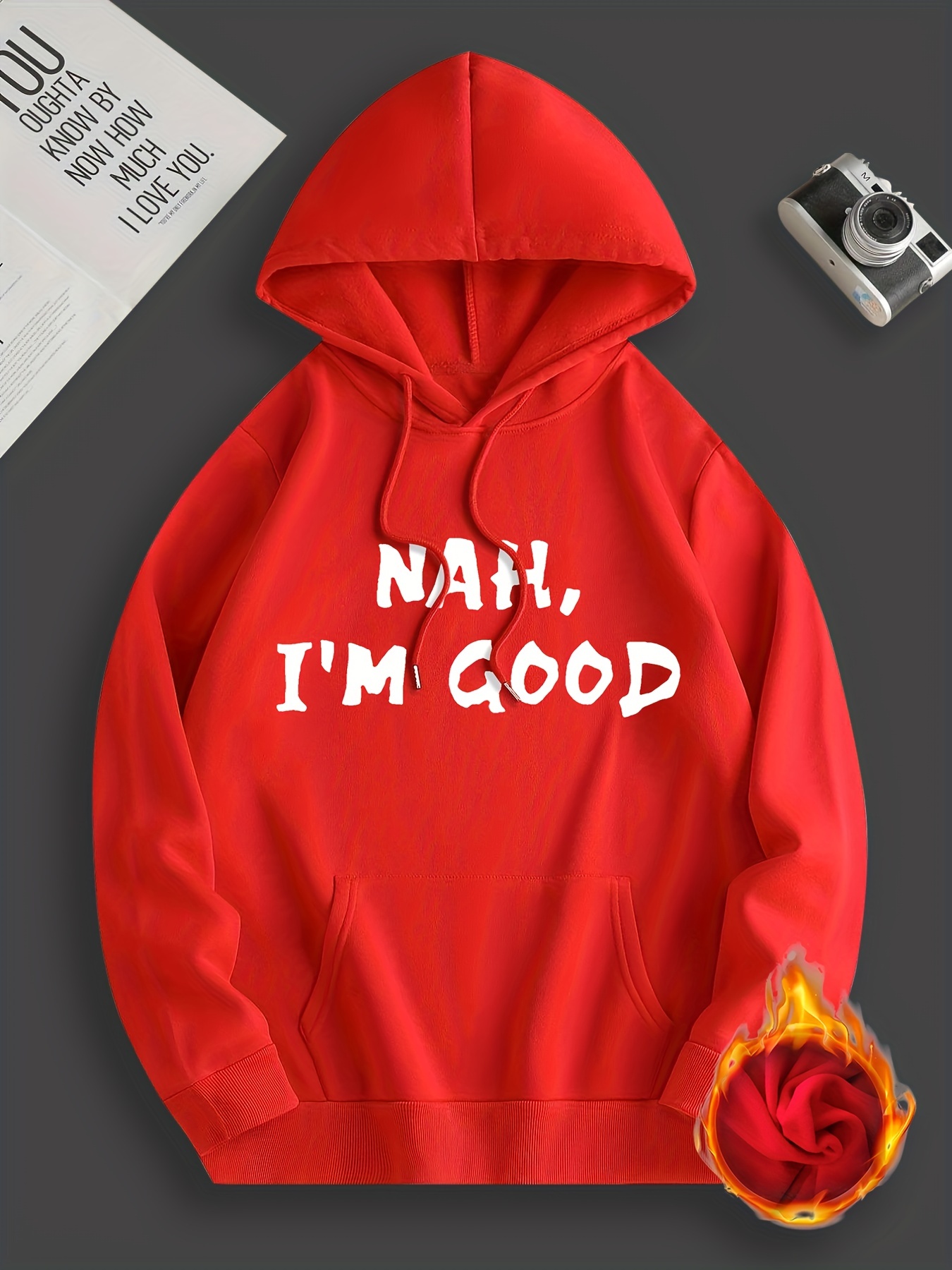 im good print hoodie cool hoodies for men mens casual graphic design pullover hooded sweatshirt with kangaroo pocket streetwear for winter fall as gifts details 36